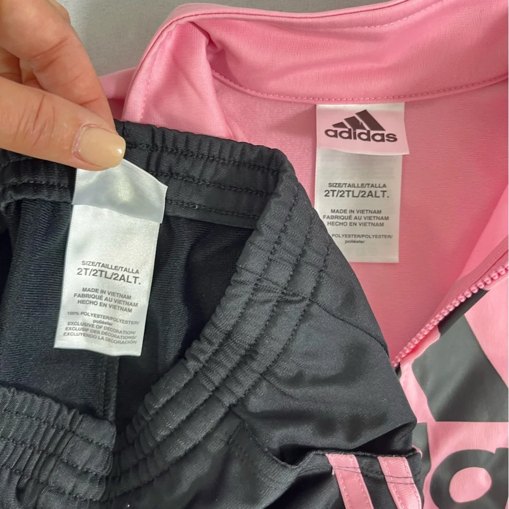 Adidas Track Suit 2T Pink & Black